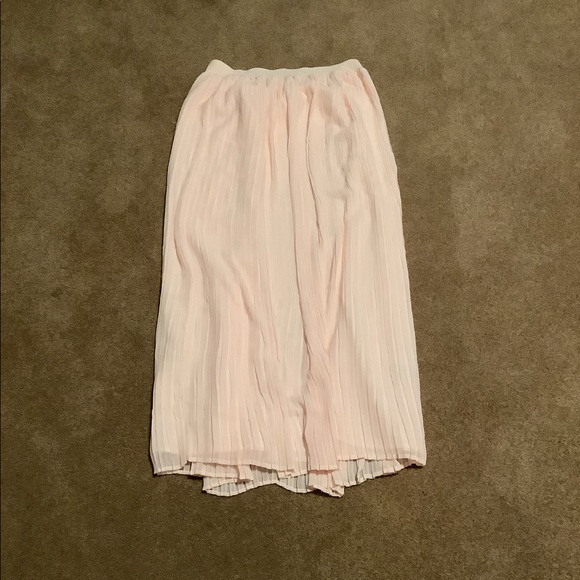 LC Lauren Conrad Maxi Skirt Pink Pleated Tulle Size M - Picture 2 of 5